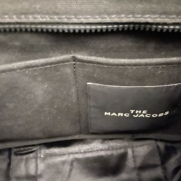 Marc Jacob’s. All black tote and white lettering. It is 13 inches. - Picture 5 of 7